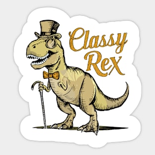 Funny Classy Rex Tyrannosaurus Rex Dinosaur Design Sticker